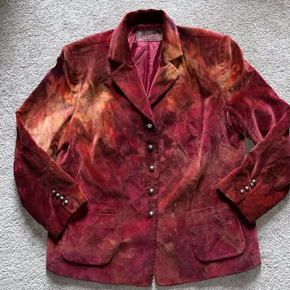 🔥Rare! Rough Tumble Velvet Retro Blazer Jacket! - Picture 4 of 11
